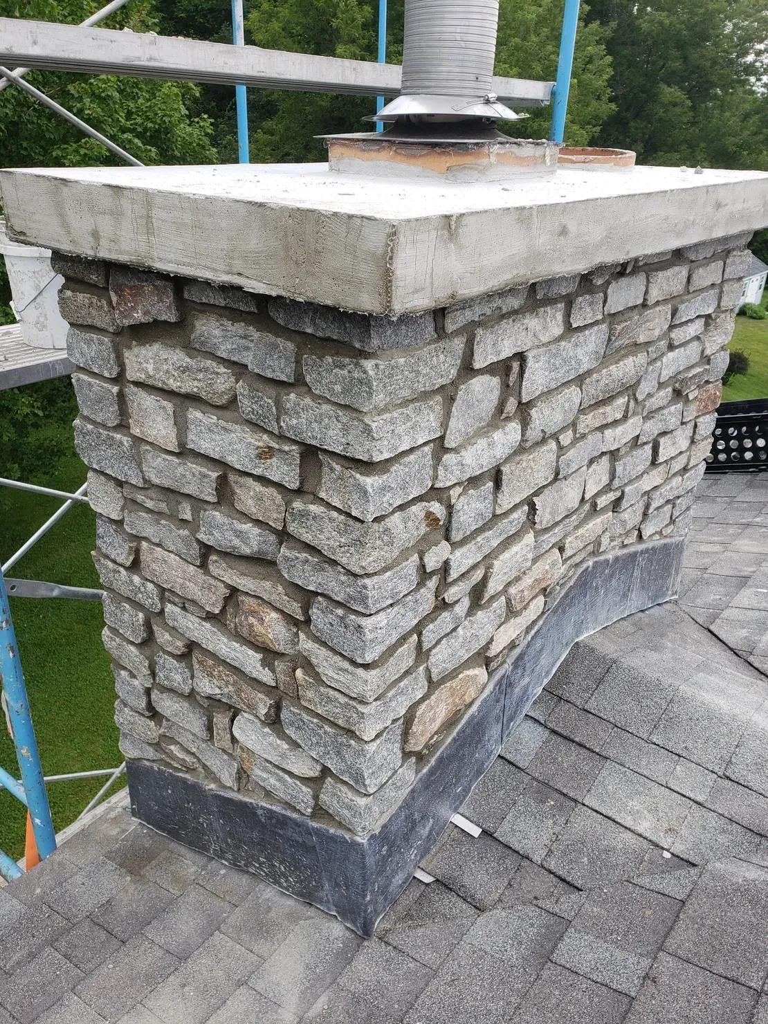 Stone Chimney Rebuild